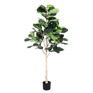Artiss 180cm Artificial Fiddle Tree 1.8m UV Resistant Lifelike Faux Plant with Weighted Pot Indoor Décor