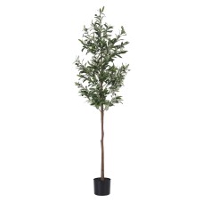 Artiss 180cm Lifelike Artificial Olive Tree – Indoor/Outdoor Décor, UV-Resistant, Maintenance-Free, Cement Base