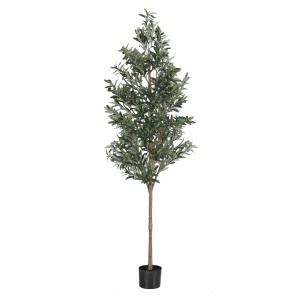 Artiss 210cm Artificial Olive Tree Faux Indoor Plant UV Resistant Flexible Branches Weighted Pot 2.1M