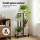Artiss 4-Tier Plant Stand, Zigzag Design, Metal Frame & Particle Board, Indoor/Outdoor Use, 40x23x75cm, Black/Oak
