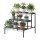 Artiss 3-Tier Metal Plant Stand - Black, 70x60x62.5cm, Indoor/Outdoor, Space-Saving Design, Holds 60kg, Modern
