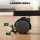 Green Fingers 3pc 32cm Galvanised Steel Plant Pot Trolleys with Lockable Wheels Black 32cm x3 Stable