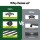 Green Fingers 3pc 32cm Galvanised Steel Plant Pot Trolleys with Lockable Wheels Black 32cm x3 Stable