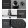 Cefito 9'' Rain Shower Head Set, Matte Black, High Pressure, Solid Brass, Handheld, 3 Spray Patterns, 1.5m Hose
