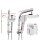 Cefito 9" Rain Shower Head Set with Handheld, High Pressure Mixer Tap, Solid Brass, Chrome Finish, 3 Spray Modes