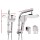 Cefito 9'' Rain Shower Head Set with Handheld, Solid Brass Twin Taps, High Pressure, Chrome Finish, 3 Spray Modes