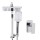 Cefito 8'' Square Rain Shower Head Set with Handheld, Solid Brass Mixer Tap, Chrome Finish, High Pressure, 3 Spray Modes