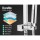 Cefito 8'' Square Rain Shower Head Set with Handheld, High Pressure, Solid Brass, Chrome, 3 Spray, Tap Set