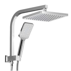 Cefito 8'' Rain Shower Head Set Square High Pressure Brass Chrome with Handheld, 3 Spray, 1.5m Hose, AU Standard