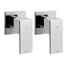 Cefito Shower Twins: Premium Chrome Brass Wall Bath Taps with Hot/Cold Markings, WaterMark Certified, Leak-Proof Design