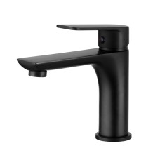 Cefito Matte Black Bathroom Basin Mixer Tap - Brass, 19.1cm, Drip-Free, Hot & Cold Water, 5-Year Warranty