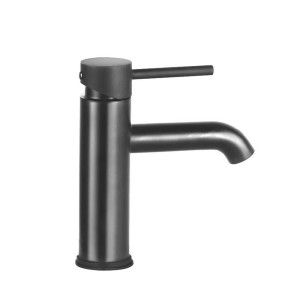 Cefito Matte Black Bathroom Basin Mixer Tap - Round Brass Faucet with 35mm Drip-Free Ceramic Cartridge, 192x150mm