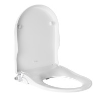 Cefito Non-Electric Bidet Toilet Seat Cover, Self-Cleaning Nozzles, Dual Nozzle, Soft Close, 49x36cm, White PP5 Plastic