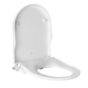 Cefito Non-Electric Bidet Toilet Seat Cover, Self-Cleaning Nozzles, Dual Nozzle, Soft Close, 49x36cm, White PP5 Plastic