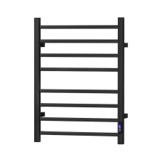 Devanti Heated Towel Rail 8-Bar Carbon Steel Electric Warmer Rack with Timer, Waterproof, Black, 40-55°C, 105W Devanti Heated Towel Rail 8-Bar Carbon Steel Electric Warmer Rack with Timer, Waterproof, Black, 40-55°C, 105W