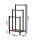 Devanti 3 Tier Freestanding Towel Rack Rail, Steel Frame with MDF Shelf, 40x28x80cm Bathroom Organiser, Black