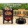 GRILLZ Charcoal BBQ Smoker, Heavy-Duty Steel, 38cm, Black - 3-in-1 Smoker, Griller & Roaster for Flavorful Cooking