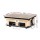 Grillz Ceramic Hibachi BBQ Grill, Diatomaceous Earth, 24x41x16.5CM, Portable Japanese Style, Dual Charcoal Chambers