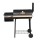 Grillz Offset 2-In-1 BBQ Smoker, Heavy-Duty Steel, 113x104x42cm, Black - Portable Charcoal Grill & Smoker with Wheels