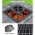 Grillz 4-in-1 Fire Pit BBQ Grill & Ice Bucket Table, Steel & Ceramic, 81x81x44cm, Rust-Resistant Outdoor Entertainer