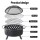Grillz 2-in-1 Fire Pit BBQ Grill, Steel, 82cm, Black, All-Season Outdoor Table with Safety Ring and Accessories