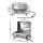Grillz Portable Gas BBQ Grill, Stainless Steel, 2 Burners, 10,000 BTU Each, Foldable Design, Easy Clean, Outdoor Cooking