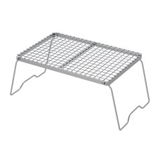 Grillz Portable BBQ Grill - Foldable Charcoal Smoker with Stainless Steel Grates, Compact 35.5cm, Ideal for Camping