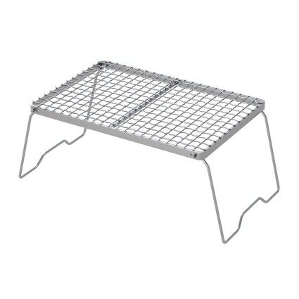 Grillz Portable BBQ Grill - Foldable Charcoal Smoker with Stainless Steel Grates, Compact 35.5cm, Ideal for Camping