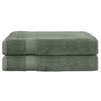 2 Pack Extra Large Bath Sheets Set, 100% Cotton, 180x90cm, 550GSM, Quick Dry, Highly Absorbent, Green Towels