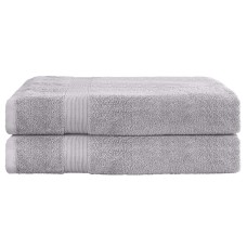 2 Pack Extra Large Bath Sheets Set, 100% Cotton, 180x90cm, 550GSM, Highly Absorbent, Quick-Dry, Grey Towels