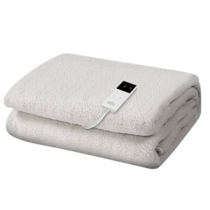 Giselle Bedding Single Electric Blanket - Fleecy Wool, 9 Heat Settings, LED Control, Washable, 1-Year Warranty