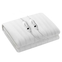 Giselle Bedding Queen Size Electric Blanket - 100% Polyester, 3 Heat Levels, Machine Washable, Overheat Protection
