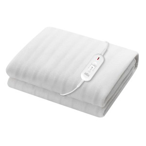 Giselle Bedding Single Size Electric Blanket - 100% Polyester, 3 Heat Levels, Overheat Protection, Machine Washable