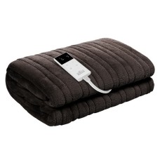 Giselle Bedding Electric Throw Blanket - Chocolate Coral Fleece, 160x130cm, 10 Heat Settings, Timer, Machine Washable Giselle Bedding Electric Throw Blanket - Chocolate Coral Fleece, 160x130cm, 10 Heat Settings, Timer, Machine Washable