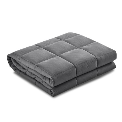 Giselle Weighted Blanket 9KG Dark Grey - 100% Microfibre, 152x203cm, Deep Touch Pressure for Better Sleep and Relaxation