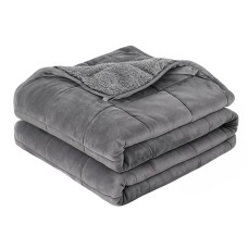 Giselle Bedding 5.5KG Weighted Blanket - Dual-Sided Fleece & Sherpa, 120x180cm, Anti-Anxiety, Even Weight Distribution