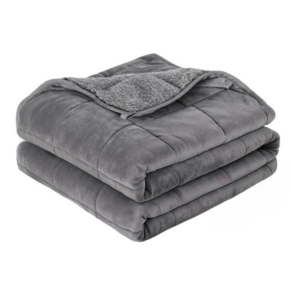 Giselle Bedding 9KG Weighted Blanket - Sherpa Fleece, Anti-Anxiety, 5-Layer Design, 152x203CM, Grey, 1-Year Warranty