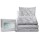 Giselle Bedding Queen 3-Piece Diamond Pintuck Quilt Cover Set, Grey - Premium Microfibre, Elegant and Breathable