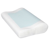 Giselle Bedding Contour Pillow Cool Gel Twin Pack - 2 High Density Memory Foam Pillows for Neck Support & Comfort