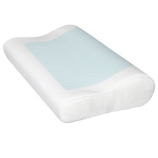 Giselle Bedding Contour Pillow Cool Gel Twin Pack - 2 High Density Memory Foam Pillows for Neck Support & Comfort