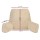 Giselle Bedding Oatmeal Reading Pillow with Armrests – Faux Suede, 1.5kg Hollowfibre, 49x49x15cm, Perfect for Dorm