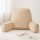 Giselle Bedding Oatmeal Reading Pillow with Armrests – Faux Suede, 1.5kg Hollowfibre, 49x49x15cm, Perfect for Dorm