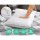 Giselle Bedding Duck Feather and Down Pillow Twin Pack 1kg Filling 100% Cotton Hypoallergenic 73x48cm White