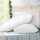Giselle Bedding Goose Feather Down Pillows Twin Pack 1kg Filling, 100% Cotton Cover, Hypoallergenic, 75x50cm, White
