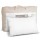 Giselle Bedding Goose Feather Down Pillows Twin Pack 1kg Filling, 100% Cotton Cover, Hypoallergenic, 75x50cm, White