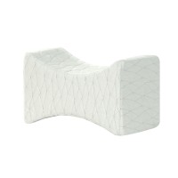 Giselle Bedding Memory Foam Knee Pillow - Ergonomic Contoured Design, 40D Density, Rayon Cover, 32x18x20cm, Pain Relief