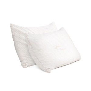 Giselle Bedding Memory Foam Pillows Twin Pack - Eco Bamboo Cover, Gel-Infused, Hypoallergenic, 73x48cm, Neck Support