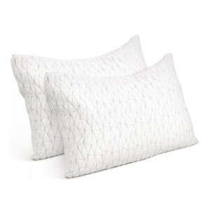 Giselle Bedding Twin Pack Memory Foam Pillows - Gel-Infused, Hypoallergenic, Eco-Friendly, Single Size, Removable Cover
