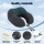 Giselle Bedding Travel Neck Pillow U Shape Slow Rebound Memory Foam Ergonomic Support Black Adjustable Strap