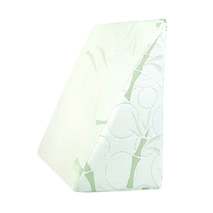 Giselle Bedding Wedge Pillow - 3-in-1 Bamboo Cover with Cool Gel Memory Foam, Anti-Microbial, Removable & Washable Cover